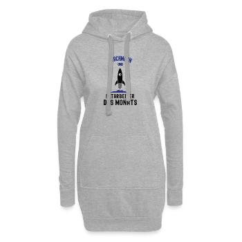 Mitarbeiter des Monats Wachmann Sicherheitsdienst - Hoodie-Kleid - Grau meliert - Vorne
