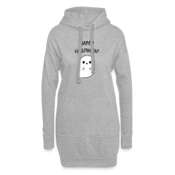 Joyeux halloween! - Sweat-shirt à capuche long Femme - gris chiné - Devant