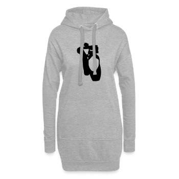 Ballet schuhe - Hoodie-Kleid - Grau meliert - Vorne
