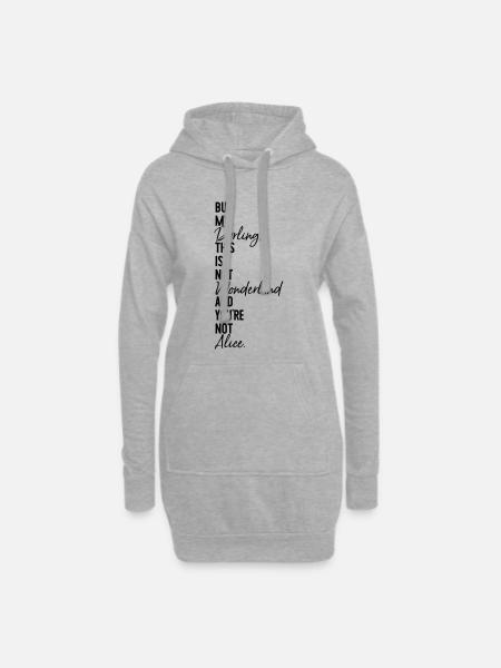 Alice Wonderland - Hoodie-Kleid - Grau meliert