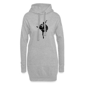 Ballett - Hoodie-Kleid - Grau meliert - Vorne