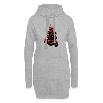 Stacked paragraphs - Hoodie Dress - heather grey - Front
