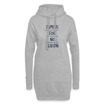 Berühmt ohne Grund - Hoodie-Kleid - Grau meliert - Vorne
