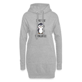 Sweet Seabird Penguin Animal Bird Déclaration - Sweat-shirt à capuche long Femme - gris chiné - Devant