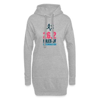 Marathon - 26,2 miles de détermination - Sweat-shirt à capuche long Femme - gris chiné - Devant