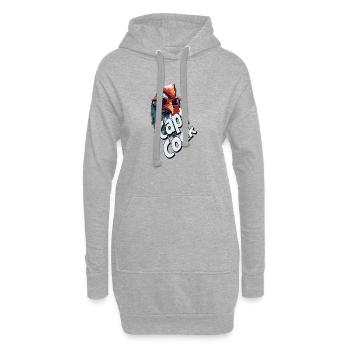 Capitaine Cock - Sweat-shirt à capuche long Femme - gris chiné - Devant