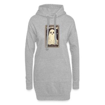 Carte de Tarot - Sweat-shirt à capuche long Femme - gris chiné - Devant