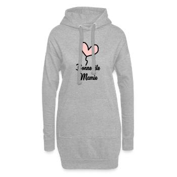 OMA. MUTTERTAG. ALLES GUTE ZUM OMA-TAG. ICH LIEBE DICH - Hoodie-Kleid - Grau meliert - Vorne