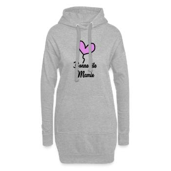 BONNE FÊTE MAMAN. MAMAN. FÊTE DES MÈRES. BONNE FÊT - Sweat-shirt à capuche long Femme - gris chiné - Devant