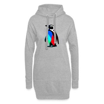 Pingouin - Sweat-shirt à capuche long Femme - gris chiné - Devant