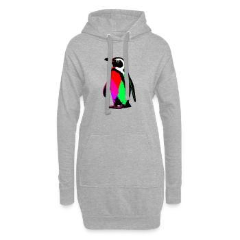 Pingouin - Sweat-shirt à capuche long Femme - gris chiné - Devant