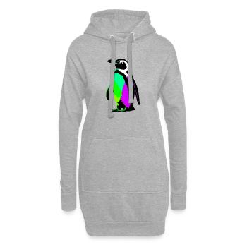 Pingouin - Sweat-shirt à capuche long Femme - gris chiné - Devant