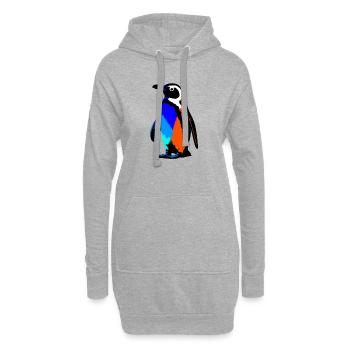 Pingouin - Sweat-shirt à capuche long Femme - gris chiné - Devant