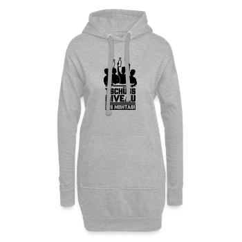 Tschüss Niveau bis Montag - Hoodie-Kleid - Grau meliert - Vorne