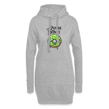 Zombie-Donut - Hoodie-Kleid - Grau meliert - Vorne