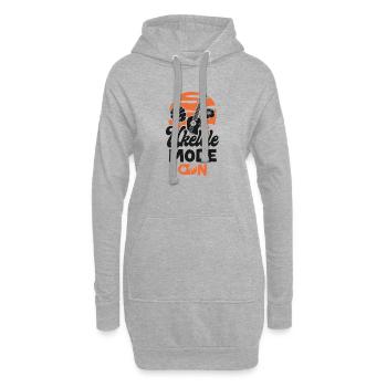 Hawaiian Ukulele Uke Ukulele Mode - Hoodie-Kleid - Grau meliert - Vorne