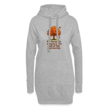 Herbstbaum: Fall des Patriarchats - Hoodie-Kleid - Grau meliert - Vorne