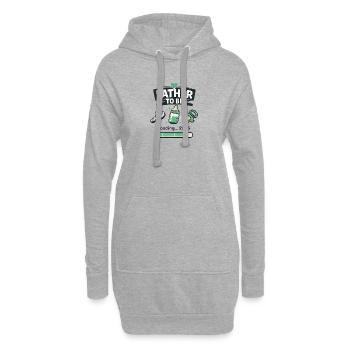 Vater wird 2026 geladen - Hoodie-Kleid - Grau meliert - Vorne
