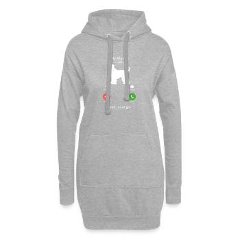 Lustiger Afghanischer Hund ruft und ich muss gehen - Hoodie-Kleid - Grau meliert - Vorne