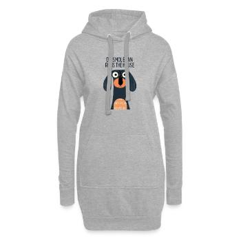 Sausage in charge  - Sweat-shirt à capuche long Femme - gris chiné - Devant