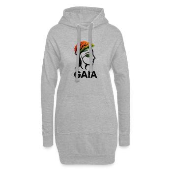 Gaia – Mutter Natur – Baum des Lebens - Hoodie-Kleid - Grau meliert - Vorne