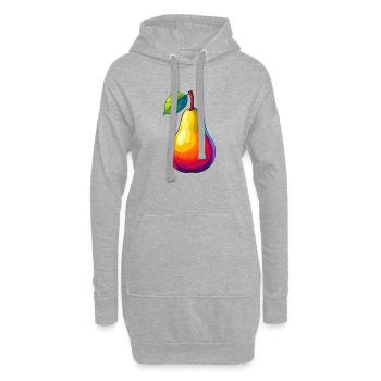 Birne - Hoodie-Kleid - Grau meliert - Vorne