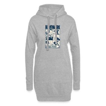 Fabriquer pas parfait mais efficace - Sweat-shirt à capuche long Femme - gris chiné - Devant