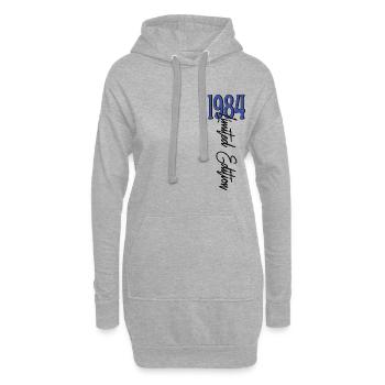 1984 Vintage anniversaire drôles dictons - Sweat-shirt à capuche long Femme - gris chiné - Devant
