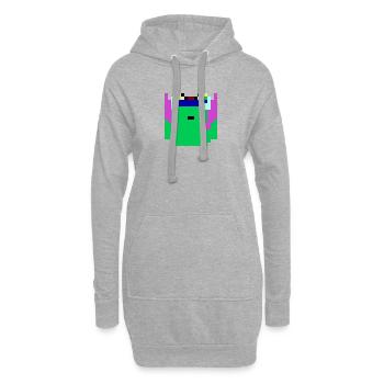 Retro frog - Hoodie-Kleid - Grau meliert - Vorne