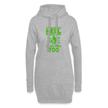 Skifahren Snowboard Berge Urlaub Schnee Freestyle - Hoodie-Kleid - Grau meliert - Vorne