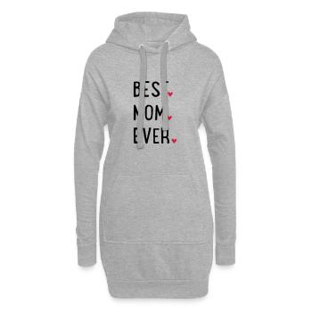 La meilleure maman - Sweat-shirt à capuche long Femme - gris chiné - Devant
