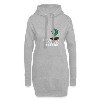 Vintage Gärtner Zitat Pflanze Flüsterer lustiger G - Hoodie-Kleid - Grau meliert - Vorne