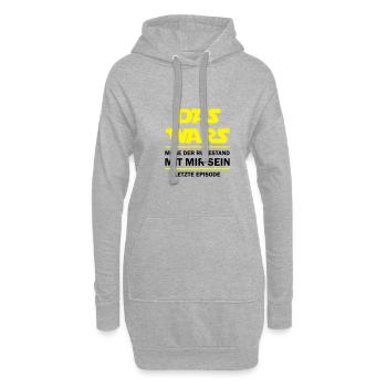 das wars ruhestand mit mir - Hoodie-Kleid - Grau meliert - Vorne