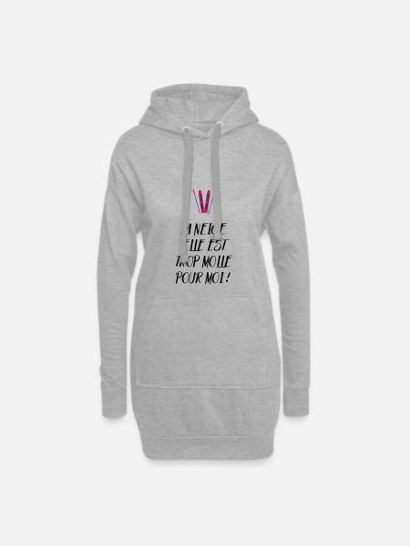 La neige, elle est trop molle pour moi ! Culte - Sweat-shirt à capuche long Femme - gris chiné