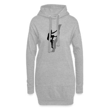 freeclimber gipfelstuermer kletterer klettern berg - Hoodie-Kleid - Grau meliert - Vorne