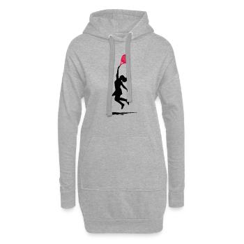 Padel Padel Tennis Padel-girl PADELTENNIS-queen - Sweat-shirt à capuche long Femme - gris chiné - Devant