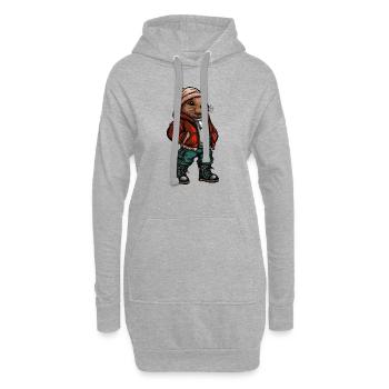 Beaver Fashion Hiver - Sweat-shirt à capuche long Femme - gris chiné - Devant