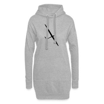 planeur planeur planeur planeur volant pilote de planeur - Sweat-shirt à capuche long Femme - gris chiné - Devant