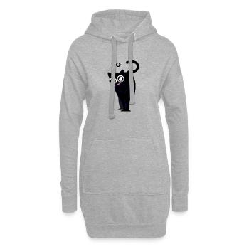 Chats chats - Sweat-shirt à capuche long Femme - gris chiné - Devant
