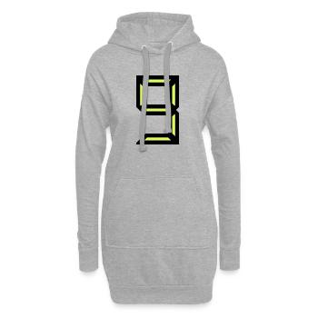 9. ANNIVERSAIRE. HAPPY BIRTHDAY - Sweat-shirt à capuche long Femme - gris chiné - Devant