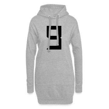 9. 9 ANS. 9e ANNIVERSAIRE. ANNIVERSAIRE 9 ANS - Sweat-shirt à capuche long Femme - gris chiné - Devant