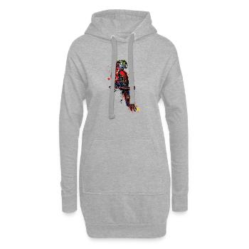 Papagei Vogel Haustier Tierliebhaber Tier Urwald - Hoodie-Kleid - Grau meliert - Vorne