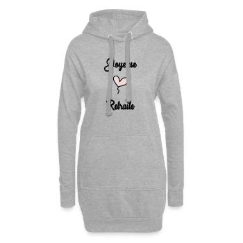 RETRAITE. JOYEUSE RETRAITE - Sweat-shirt à capuche long Femme - gris chiné - Devant
