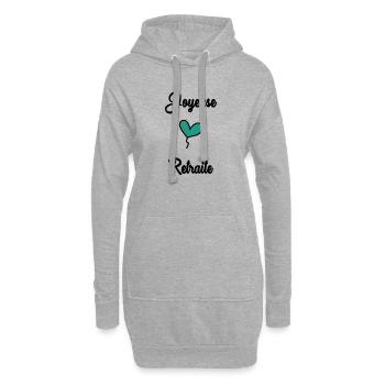JOYEUSE RETRAITE - Sweat-shirt à capuche long Femme - gris chiné - Devant