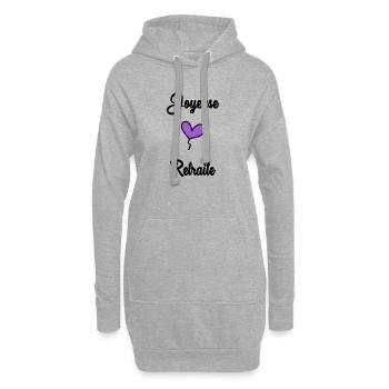 RETRAITE. RETRAITE. RETRAITEE. SENIOR. MAMIE. PAPY - Sweat-shirt à capuche long Femme - gris chiné - Devant