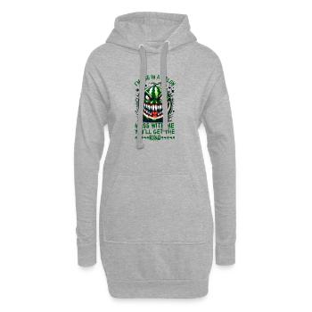 Ich bin eins in einer Melone. Leg dich mit mir an, Summerween - Hoodie-Kleid - Grau meliert - Vorne