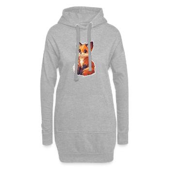 Fuchs - Hoodie-Kleid - Grau meliert - Vorne