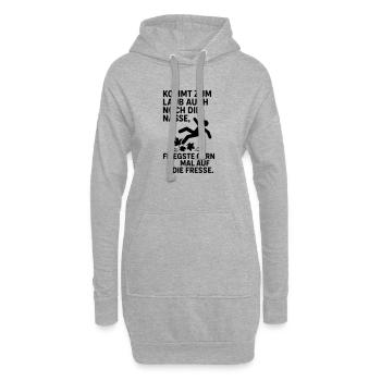 laub nässe herbst spruch - Hoodie-Kleid - Grau meliert - Vorne
