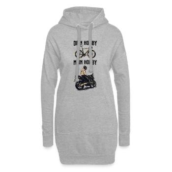 Dein Hobby Mein Hobby - Hoodie-Kleid - Grau meliert - Vorne