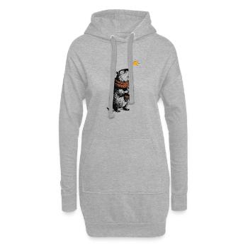 Ambiances hivernales de Capybara - Sweat-shirt à capuche long Femme - gris chiné - Devant